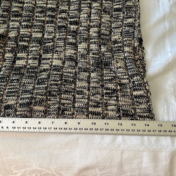 Derek Heart Black/Tan Sleeveless Cowl Neck Ribbed Sweater Pencil Dress Small - Picture 9 of 13